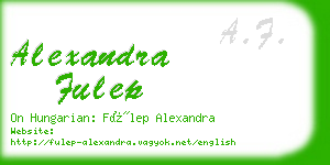 alexandra fulep business card
